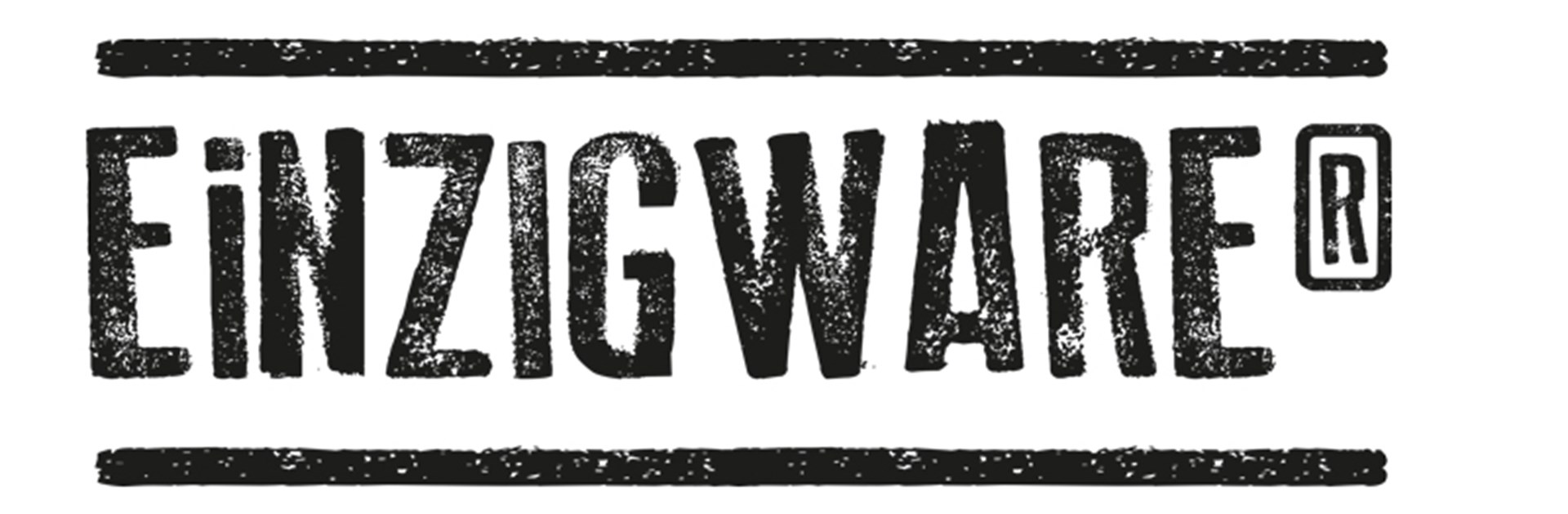 Das Logo von Einzigware mit schwarzer Schrift auf weißen Hintergrund.